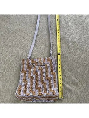 Free People Brunch Date raffia straw clutch crossbody bag thumbnail 6