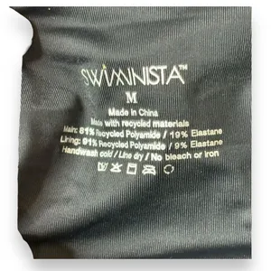 Swiminista Peaceful Black One Piece Gold Hardware with‎ Cutouts Sz S thumbnail 5