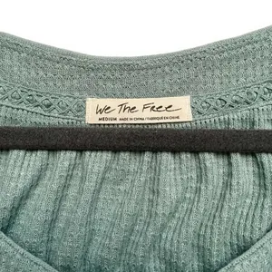 Free People Green Must Have Henley Knit Top thumbnail 4