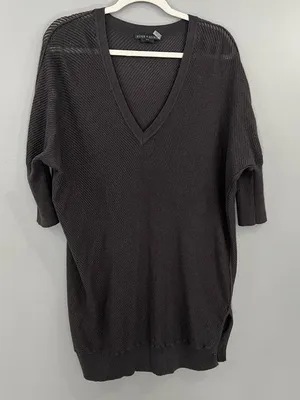 Alice & Olivia Base Wool Cashmere Blend Connor 3/4 Sleeve Sweater Tunic Small thumbnail 1