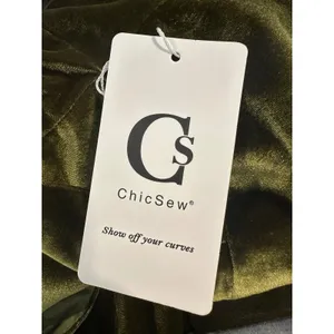 ChicSew Maxi Dress 12 Green Velvet Sleeveless Slit Formal Evening Gown Holiday thumbnail 7