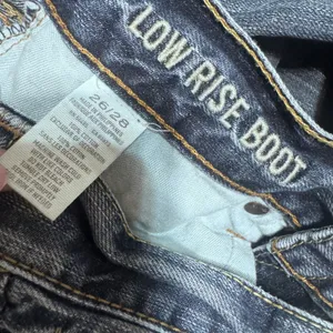 American Eagle Low Rise Bootcut Jeans Medium Wash Y2K Grunge 26x27 thumbnail 6