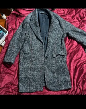 Zara Herringbone wool blend coat thumbnail 2