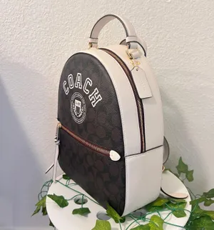 Coach Jordyn Backpack In Signature Canvas With Varsity Motif CB871 thumbnail 2