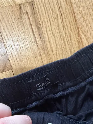 Nuuds Black Wide Leg Lounge Pants Sz XL thumbnail 2