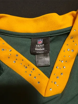Reebok Woman’s Greenbay Packers Jersey with Yellow Trim White Number 12 Roger’s thumbnail 2