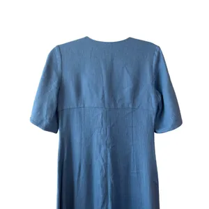 Alexis Jameela Shell Blue Linen Maxi Dress Tie‎ Front Button Size L thumbnail 14