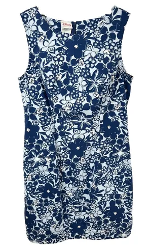 VTG Disney Medium Shift Dress Blue Floral Hidden Mickey‎ Sleeveless Resort 1293 thumbnail 1
