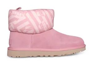 UGG Classic Mini Jersey Stripe Blush Boots thumbnail 1