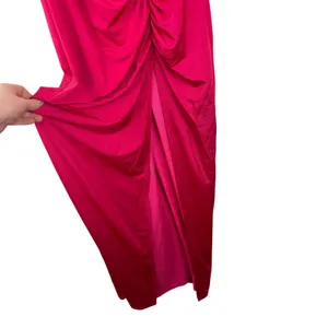 NWT Showpo‎ Trinah Corset Maxi Dress Size 6 Pink Ruched High Slit Formal Stretch thumbnail 4
