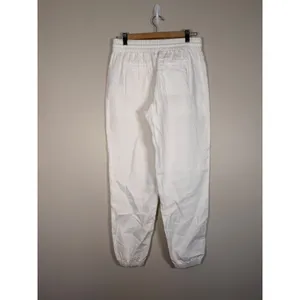 Athleta Retreat‎ Linen White Jogger Pants Elastic Drawstring Pockets Size 2 thumbnail 4