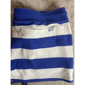 Vineyard Vines Women's Blue Striped Sweat Shorts Size M Elastic Waistban… thumbnail 8