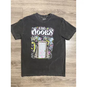 Flying Hause Threads The Doors Graphic Women Tee M Charcoal Gray Mineral Wash thumbnail 7