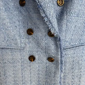 Ann Taylor Fringed Tweed Double Breasted Blazer NWT thumbnail 8
