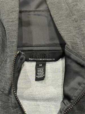 White House Black Market Grey Heather Drawstring Full Zip Hooded Athletic Jacket thumbnail 7