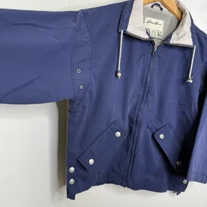 Vintage 90s Eddie Bauer Blue Zip Up Jacket Windbreaker Women’s Oversized Small thumbnail 4
