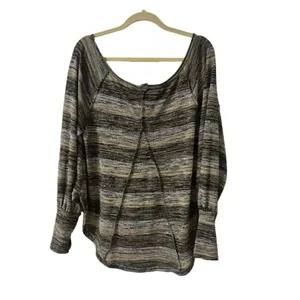Free People sweater multi color scoop neck XS thumbnail 2