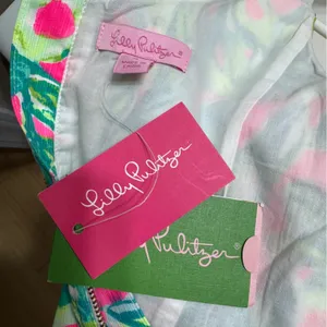 Lilly Pulitzer Mila Shift Dress Guac & Roll Avocado Green Pink 4 NWT Designer thumbnail 6