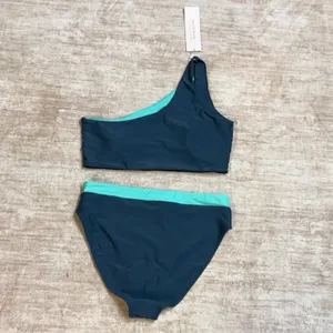 Mooslover Women’s Large Blue One Shoulder Bikini Swimsuit 2 Piece Cut out New thumbnail 5