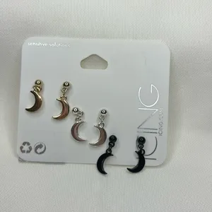 Icing Crescent Drop Earrings Set thumbnail 2