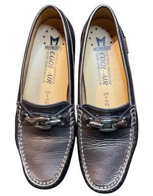 Mephisto Shoes Womens Size 6.5 Black Leather Cool-Air Loafers Horsebit Slip-On‎ thumbnail 1