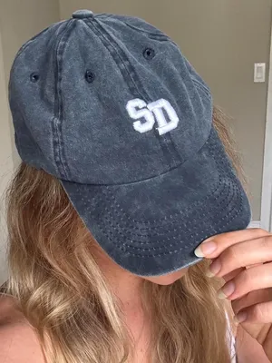 Vintage Style Dad Cap Washed Navy Baseball Cap San Diego 100% Cotton thumbnail 2