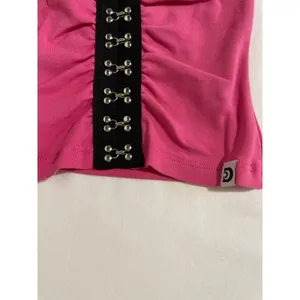 Daydreamer Baby Short Sleeve Scoop Neck Tee Hook & Eye Cosmo Pink NWT XS thumbnail 6