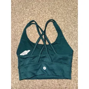 LULULEMON Sports Bra‎ Women ENERGY Longline High-Neck Green Size 2 thumbnail 5