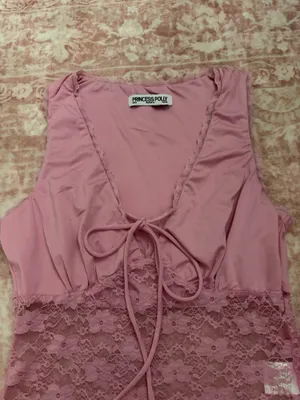 Princess Polly Top Pink Crop Lace thumbnail 2