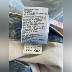 Calvin Klein Women's Straight Jeans in Light Blue thumbnail 10