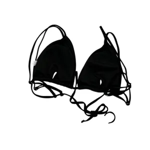 Halter Top & Thong Bottoms Black M 8 10 NWOT thumbnail 9