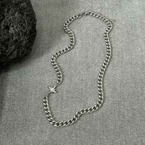 Star Link Chain Necklace for Men Women Streetwear Unisex Hip Hop Style thumbnail 3