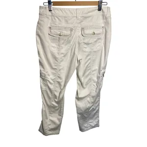 White House Black Market Women's White Cargo Style Pants Size 6 thumbnail 5