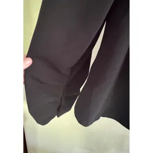 SHEIN Black Open Front Blazer Stretch Scalloped Hem Jacket thumbnail 3