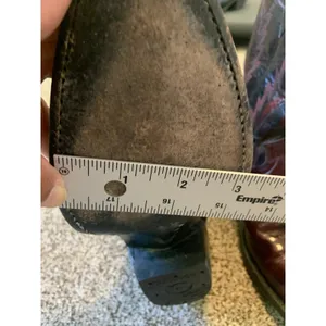 Vintage Montana Womens 6.5 B Cowboy Boots Burgundy Black Two Tone Leather Mexico thumbnail 16