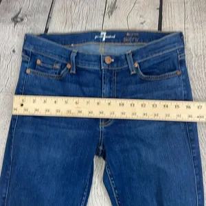 7 For All Mankind Blue The Ankle Skinny Jeans with Distressed Detail size 31 thumbnail 10