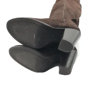 MIA Womens Boots Knee High Block Heel Suede Zipper Brown Size 6 thumbnail 7