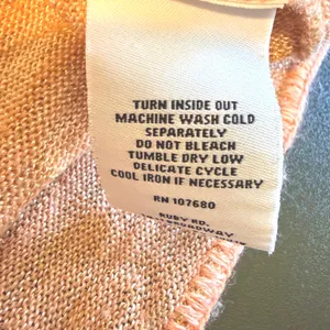 Ruby Rd Womens XL Cardigan Peach Orange Gold Metallic Shimmer Open‎ Front Knit thumbnail 9