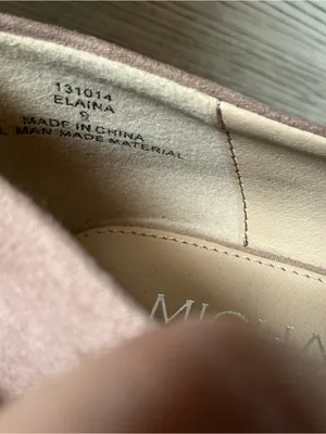 Michael Kors Elaina beige suede block heel pointy toe pumps shoes size 9 thumbnail 7