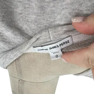James Perse Light‎ Gray Crew Neck Terry Cotton Sweatshirt Size 0 / XS thumbnail 10
