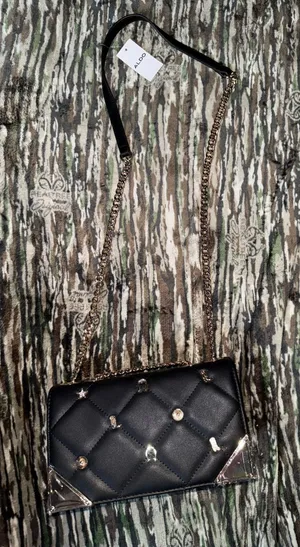 ALDO Black Shoulder Crossbody Purse Gold Tone Cowboy Theme NWT thumbnail 1