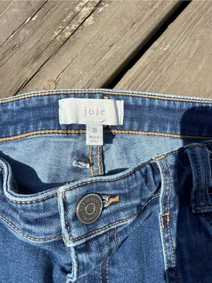Joie Medium Blue Cropped Slim Jeans with Ankle Zipper thumbnail 6