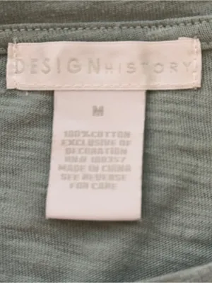 Design History Sage Green Crochet Sleeve Tee Sz M thumbnail 6