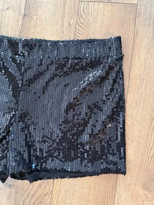 Spirit Black Sequin Costume Shorts thumbnail 2