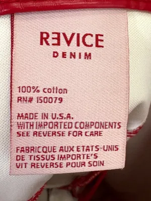 REVICE Red Faux Leather Bootcut Pants Size 24 thumbnail 10