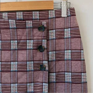 NWT Anthropologie Sanctuary Plaid Pencil Faux Wrap Skirt thumbnail 2