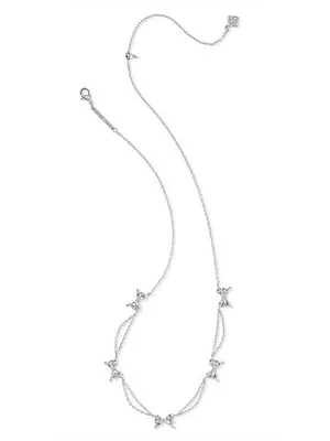Kendra Scott Bow Strand Collar Necklace Silver Color thumbnail 6