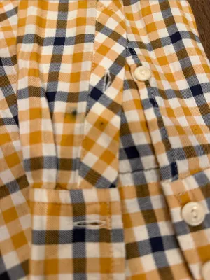 J. Crew Yellow and Navy Plaid Button-Down Shirt Size 10 - Women’s - C1-615 thumbnail 5