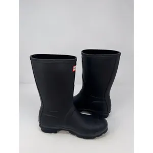 Hunter Womens Rain Boots Black Original Short Pull On Waterproof Outdoor US 6 thumbnail 5