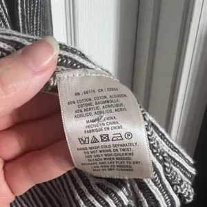 Anthropologie MOTH grey ribbed waterfall cardigan small sweater cotton thumbnail 5